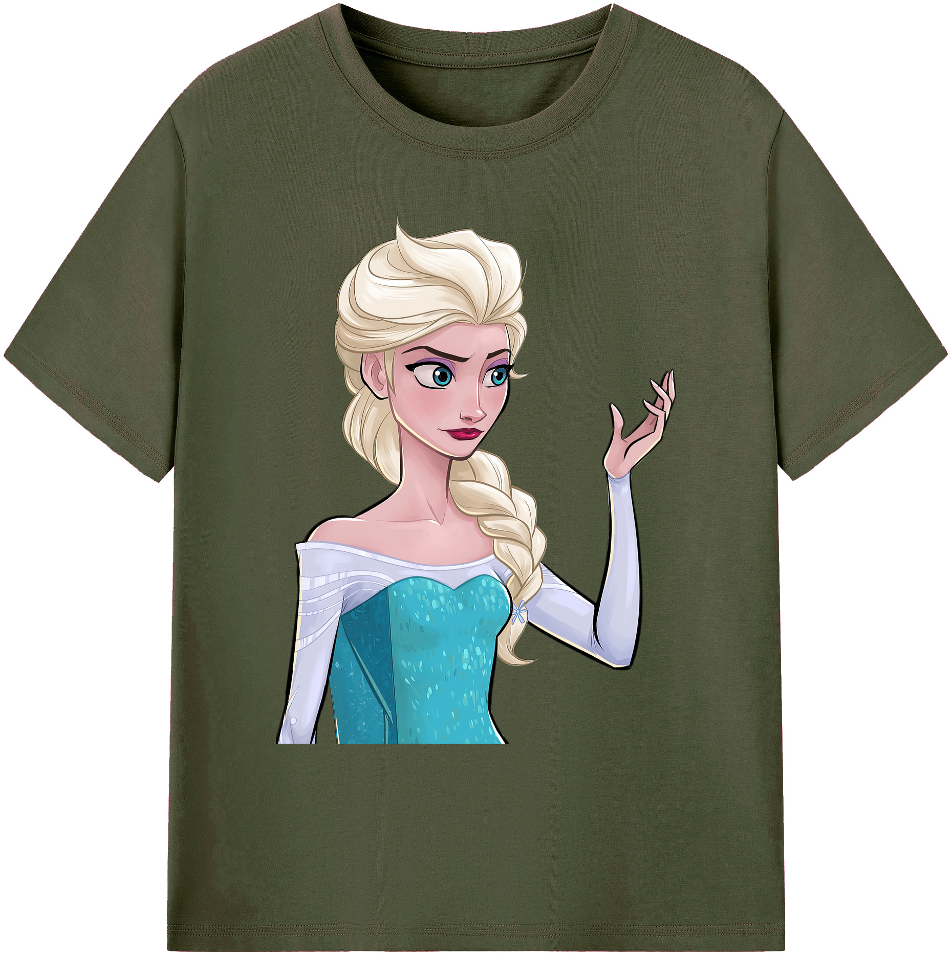 （画像用） アナと雪の女王 アンナ エルサ Frozen Anna Elsa 綿100％ メンズ半袖Tシャツ｜肌触りやわらか＆通気性